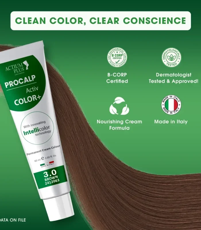 Actium_Plus_PROCALP_Activ_Color_3.0_Brown_Bottle_and_Tube_Set